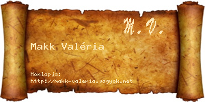 Makk Valéria névjegykártya